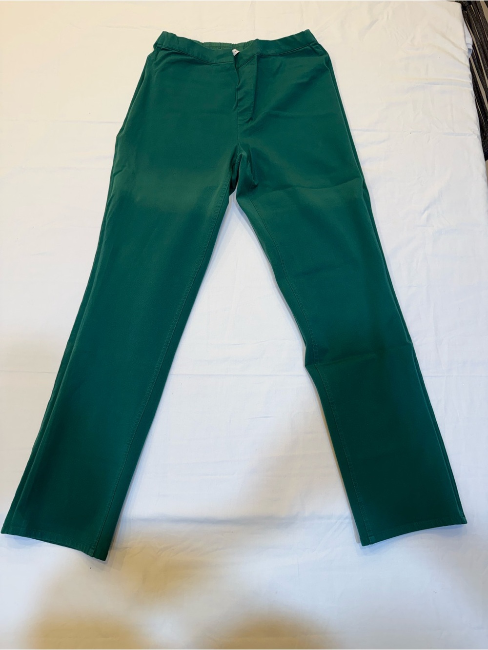 Isaac Mizrahi Emerald Green Straight-Leg Pants